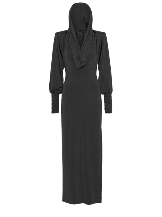 Rotate Deep Cowl Hood Midi Dress