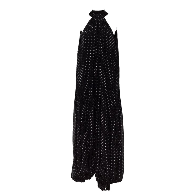 Rotate Lightweight Chiffon Balloon Jumpsuit with Halterneck Design