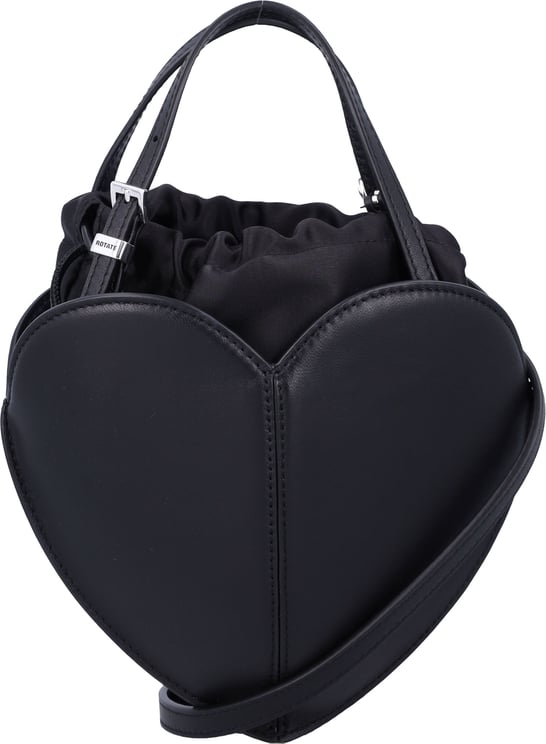 Rotate Leather Heart Bag Nero