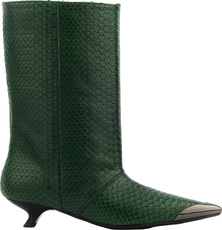 Rotue Sugar Sweet Bootie Queeny Heel Python Green