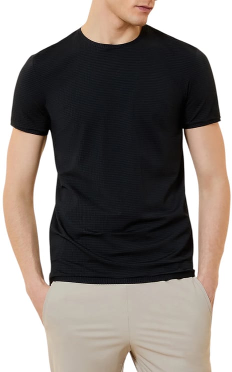 RRD T-shirt seer sucker black navy RRD Roberto Ricci Designs Homme 26204 60