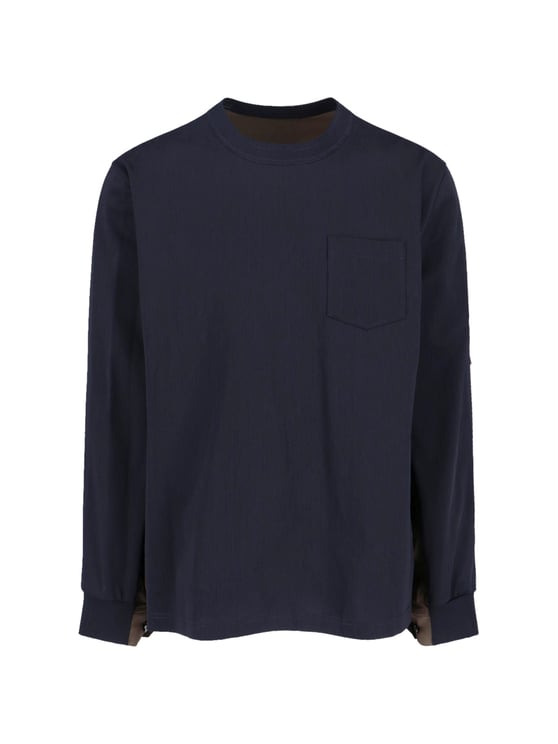 Sacai Minimalist White T-Shirt With Classic Crew Neckline