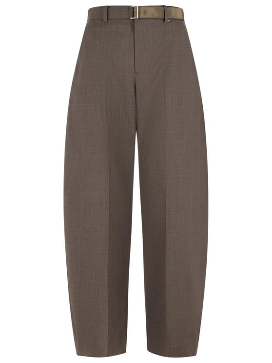 Sacai Brown Wool Trousers