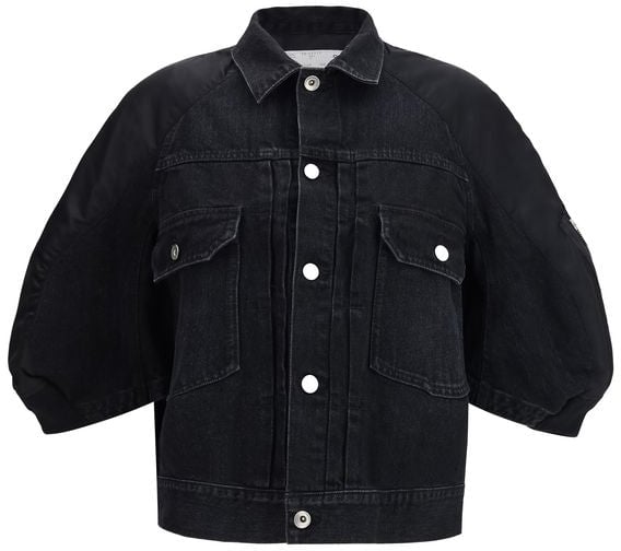 Sacai Sacai Black Cotton Denim Jacket