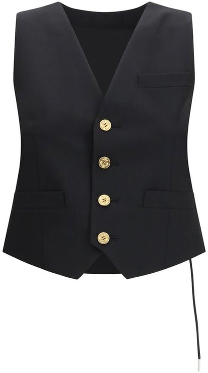Sacai Sacai Black Polyester Waistcoat
