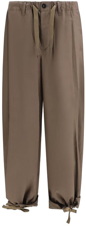 Sacai Sacai Brown Cotton Casual Pants