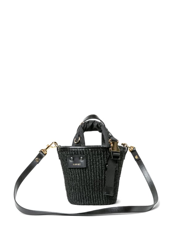 Sacai Trapezoidal Structured Handbag with Woven Texture