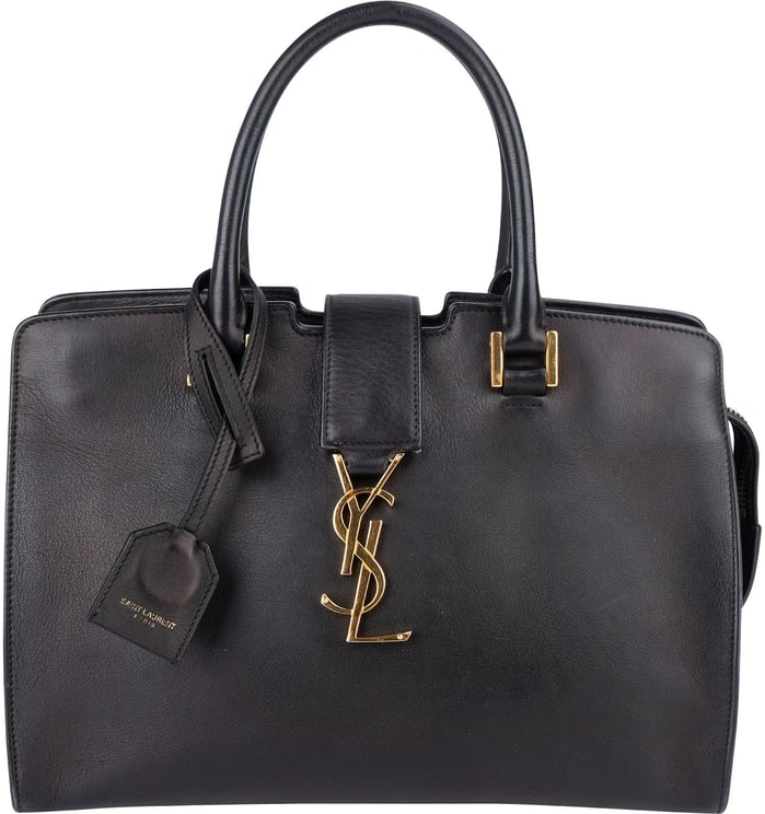 Saint Laurent Saint Laurent Black Leather Baby Cabas Handbag