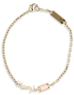 Saint Laurent Saint Laurent Gold Brass Bracelet