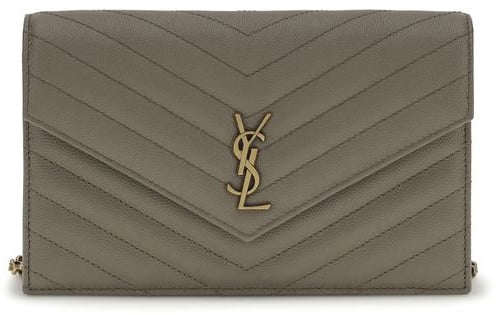 Saint Laurent Saint Laurent Gray Calf Leather Bos Taurus Wallet
