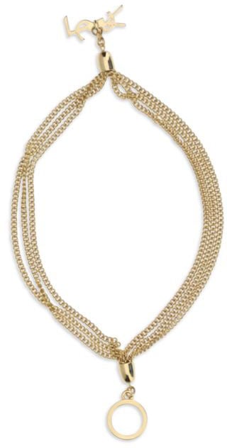 Saint Laurent Saint Laurent Gold Brass Bracelet