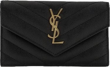 Saint Laurent Saint Laurent Black Calf Leather Bos Taurus Wallet