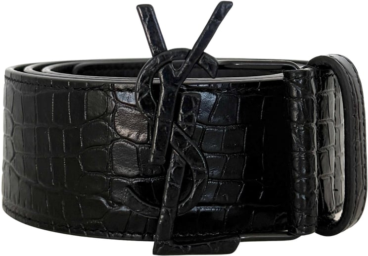 Saint Laurent Saint Laurent belt snakeskin look black