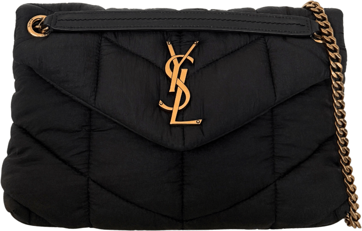 Saint Laurent Saint Laurent Puffer Small Nylon Schultertasche Schwarz / sehr gut