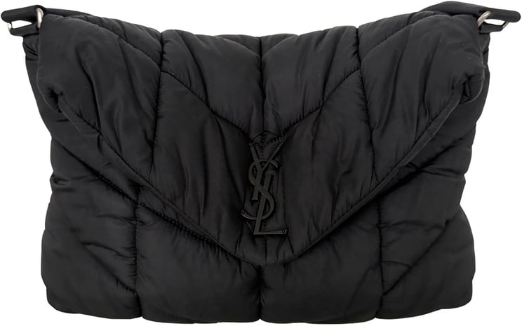 Saint Laurent Saint Laurent LouLou Puffer Bag Medium Econyl All Black / sehr gut