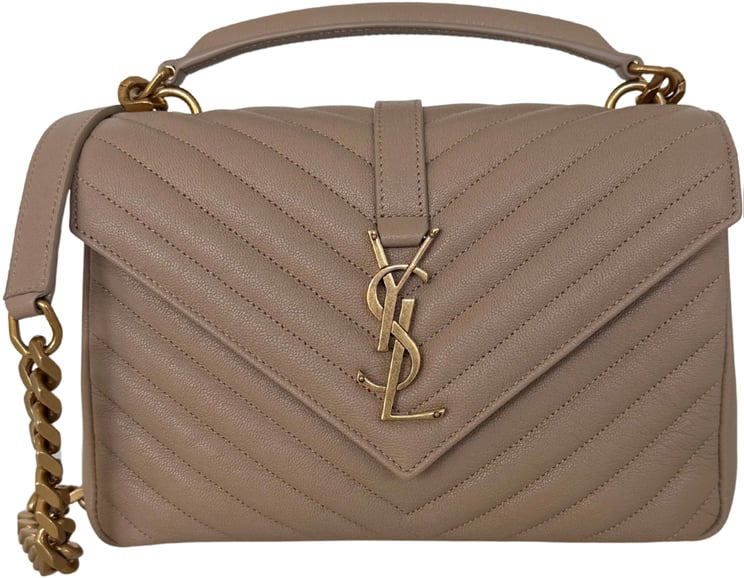 Saint Laurent Saint Laurent College Tasche Medium dark beige / neuwertig