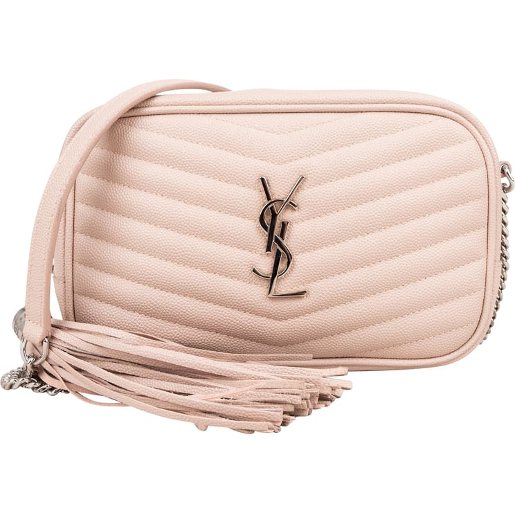 Saint Laurent Saint Laurent Quilted Grained Leather Lou Camera Crossbody Bag