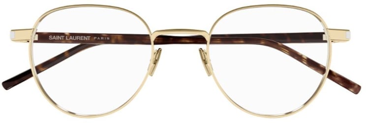 Saint Laurent Sl 781 Linea Corner Angle Optical Frame In Gold-Tone Metal