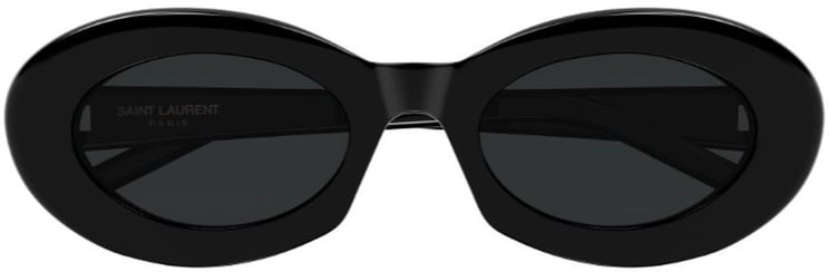 Saint Laurent Sl 594 Linea Sl Logo 008 Black Oval Frame Sunglasses