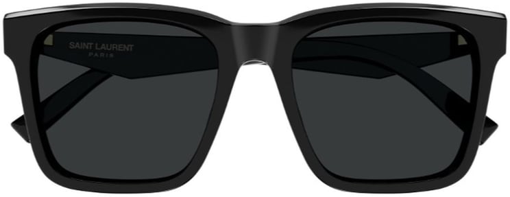 Saint Laurent Black Linea Monogram Recycled Acetate Square Sunglasses