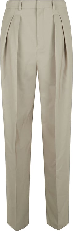 Saint Laurent High-Waisted Tailored Trousers with Pleats and Welt Pockets