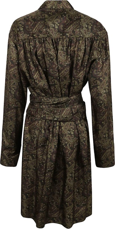 Saint Laurent Silk Paisley Sweater With Belted Waist