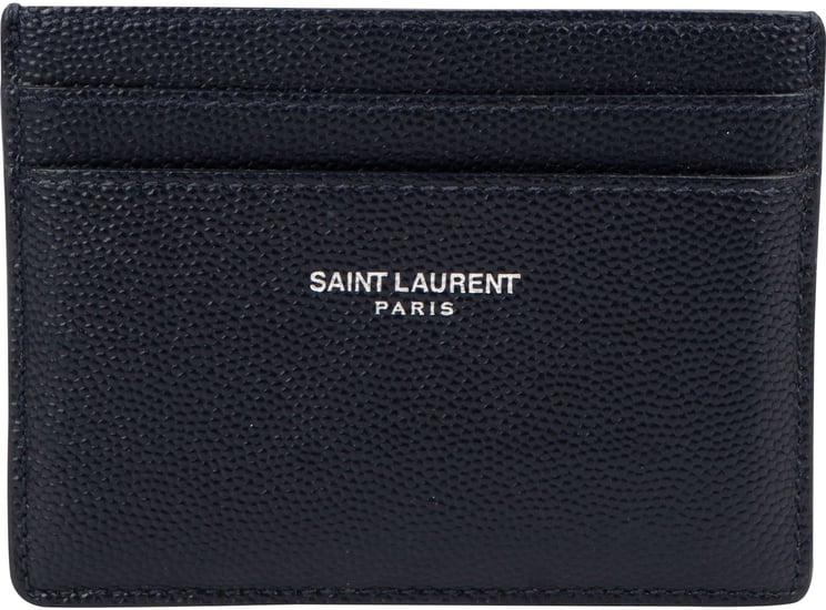 Saint Laurent Saint Laurent Grain de Poudre Leather Card Holder Wallet