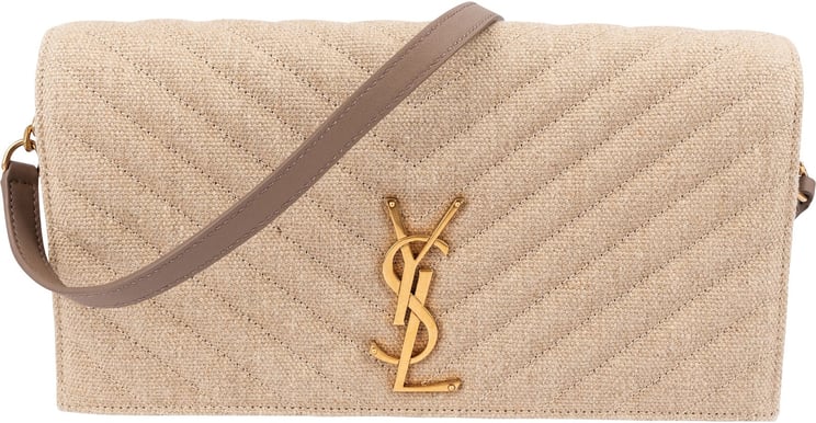 Saint Laurent Saint Laurent Chevron Raffia Matelassé Envelope Crossbody Bag