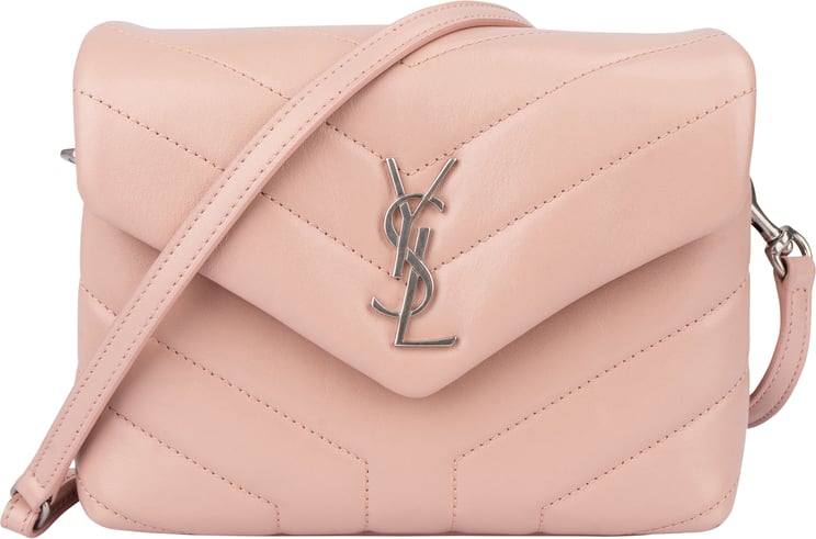 Saint Laurent Saint Laurent Rose Leather Lou Lou Crossbody Bag