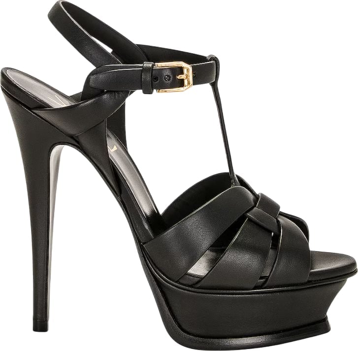Saint Laurent Sandalo con tacco nero