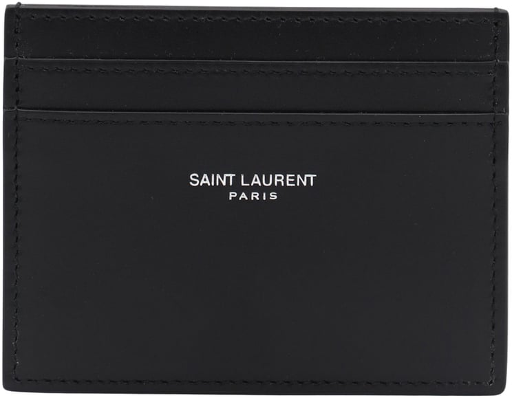 Saint Laurent Black Cardholder Wallet With Subtle Logo