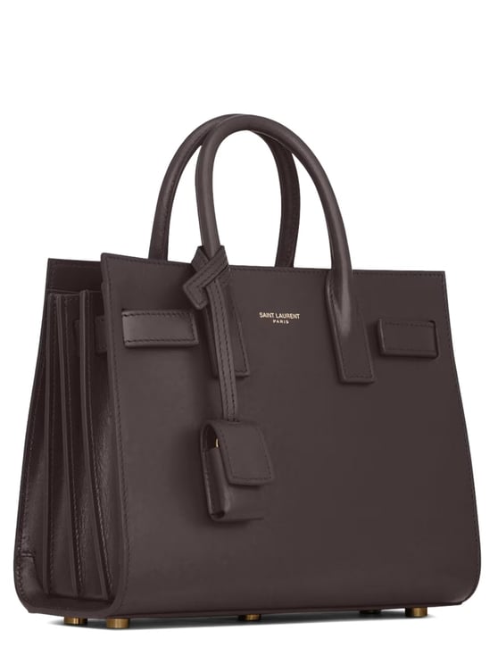 Saint Laurent Brown Lamb Leather Shoulder Bag
