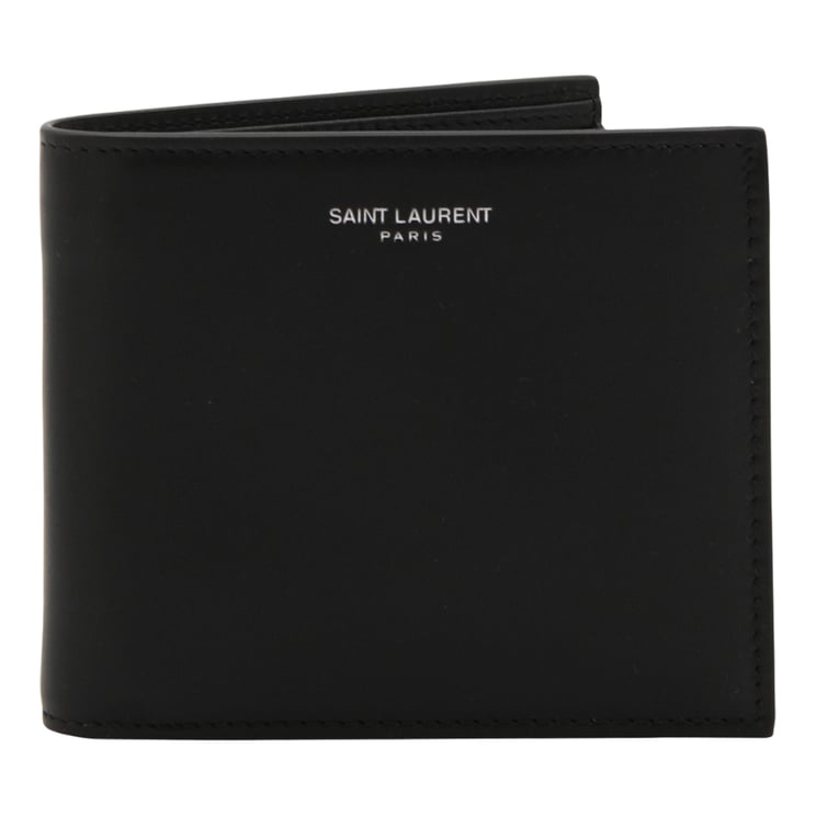 Saint Laurent Minimalist Bifold Wallet With Subtle Logo