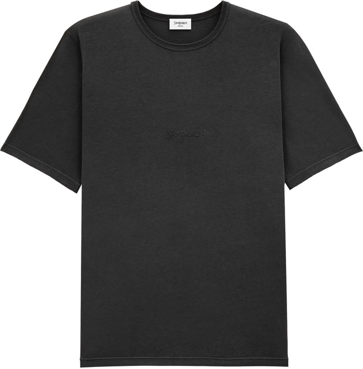 Saint Laurent Tshirt Cassandre Tone-on-Tone Cotton T-Shirt