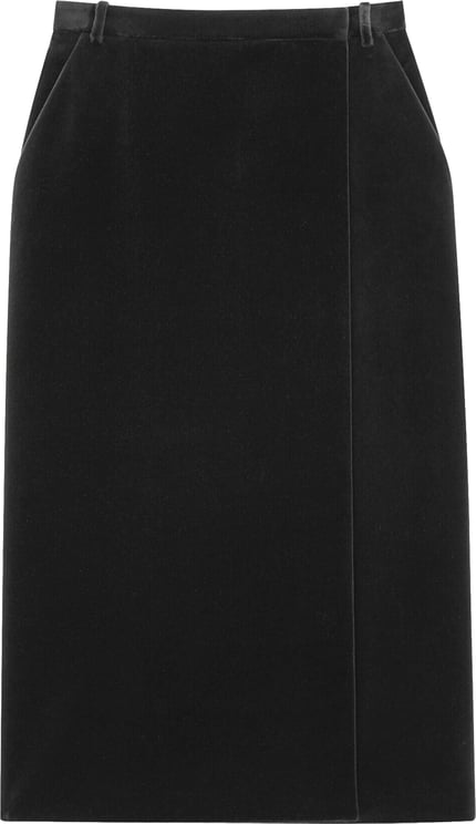 Saint Laurent Black Gonna Straight Mini Skirt