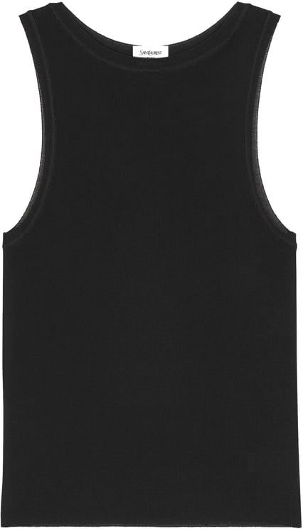 Saint Laurent Black Canottiera In Tank Top