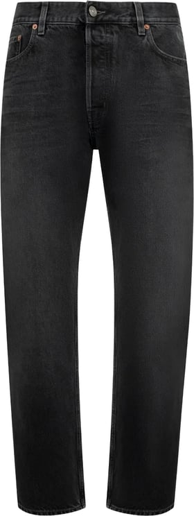 Saint Laurent Long Mick Black Straight-Leg Jeans