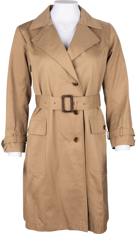 Saint Laurent Yves Saint Laurent Beige Cotton Trenchcoat (S)