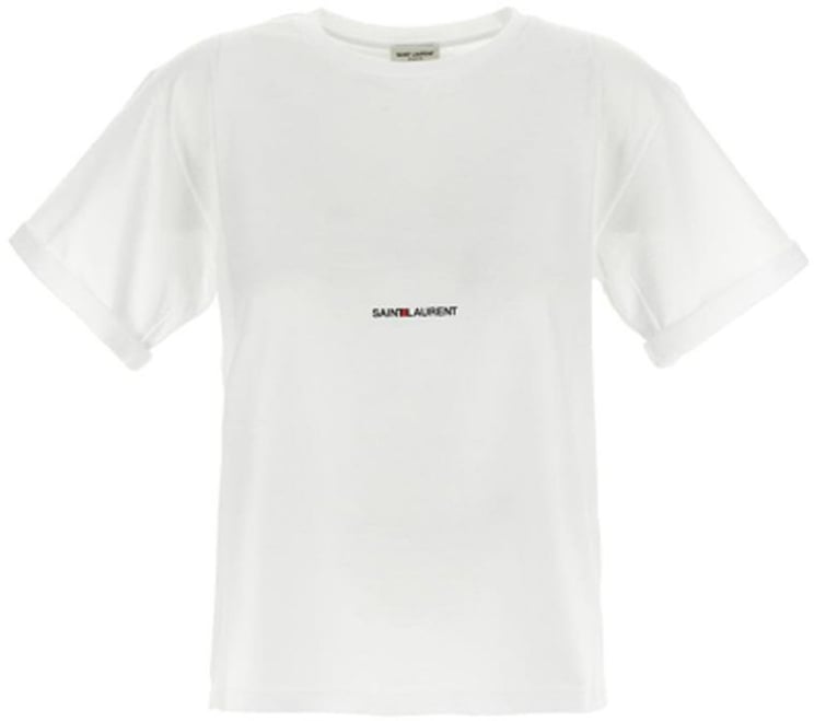 Saint Laurent Saint Laurent White Cotton T-Shirt