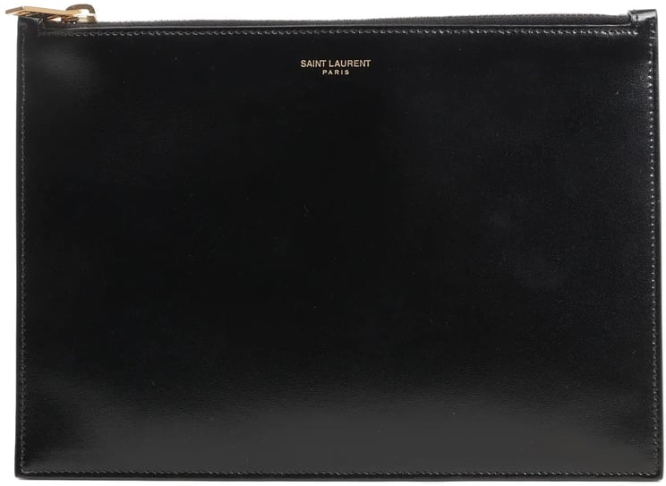 Saint Laurent Saint Laurent Paris  Leather Clutch in Black 635098