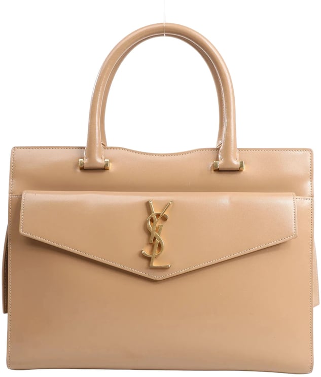 Saint Laurent Saint Laurent Paris Uptown Leather Handbag in Beige 557653