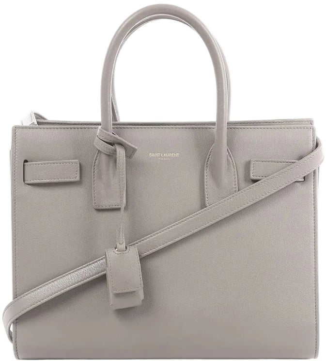Saint Laurent Saint Laurent Paris Sac de Jour Baby Leather 2Way Handbag in Gray 398710