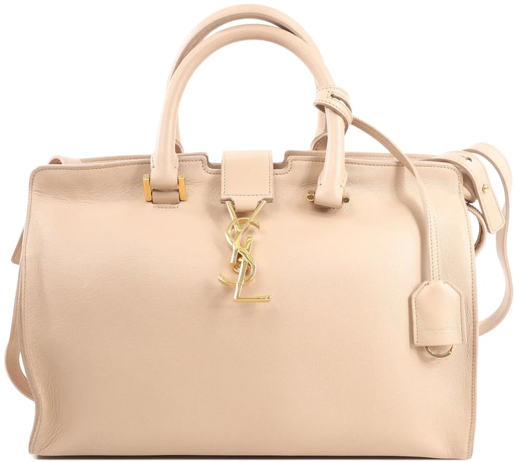 Saint Laurent Saint Laurent Paris Baby Cabas Leather 2Way Handbag in Beige 394461
