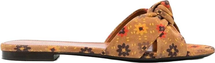 Saint Laurent Saint Laurent Bianca Knotted Suede Slides