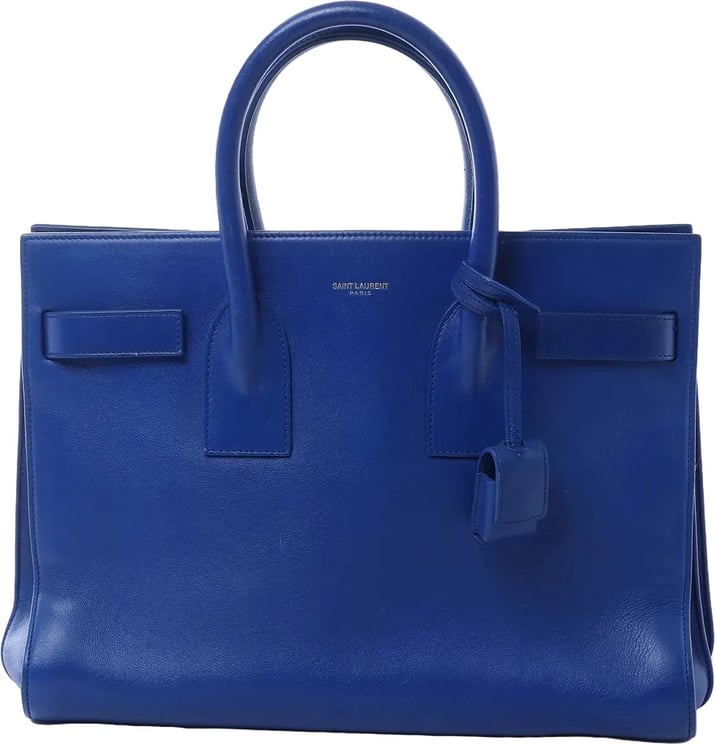 Saint Laurent Saint Laurent Paris Sac de Jour Leather 2way Handbag in Blue 324823