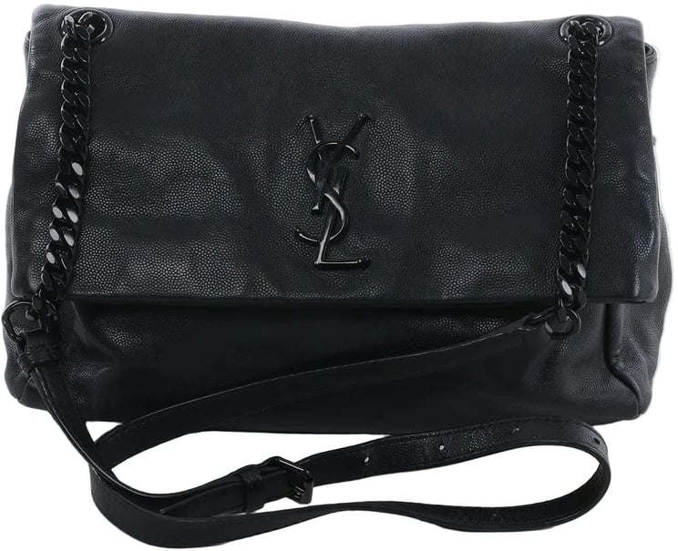 Saint Laurent Saint Laurent Paris West Hollywood Leather Chain Shoulder Bag in Black 574106