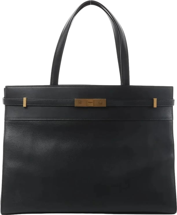 Saint Laurent Saint Laurent Paris Manhattan Leather Shoulder bag in Black 553745