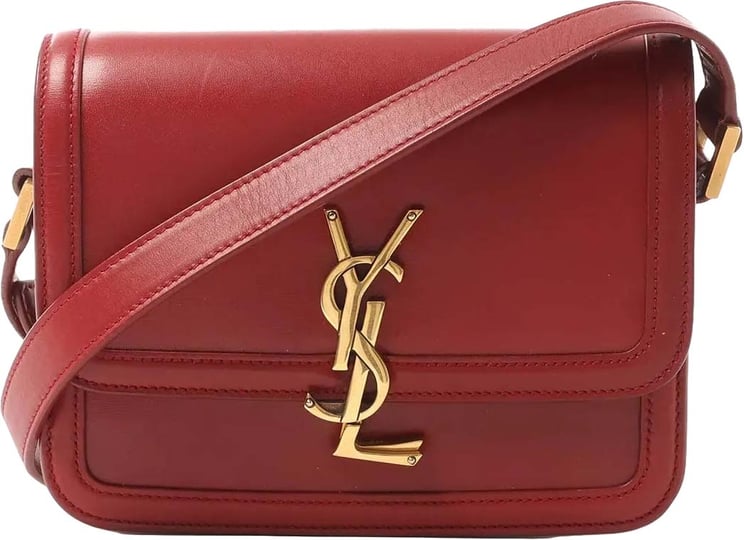 Saint Laurent Saint Laurent Paris Solferino Leather Crossbody bag in Red 634306