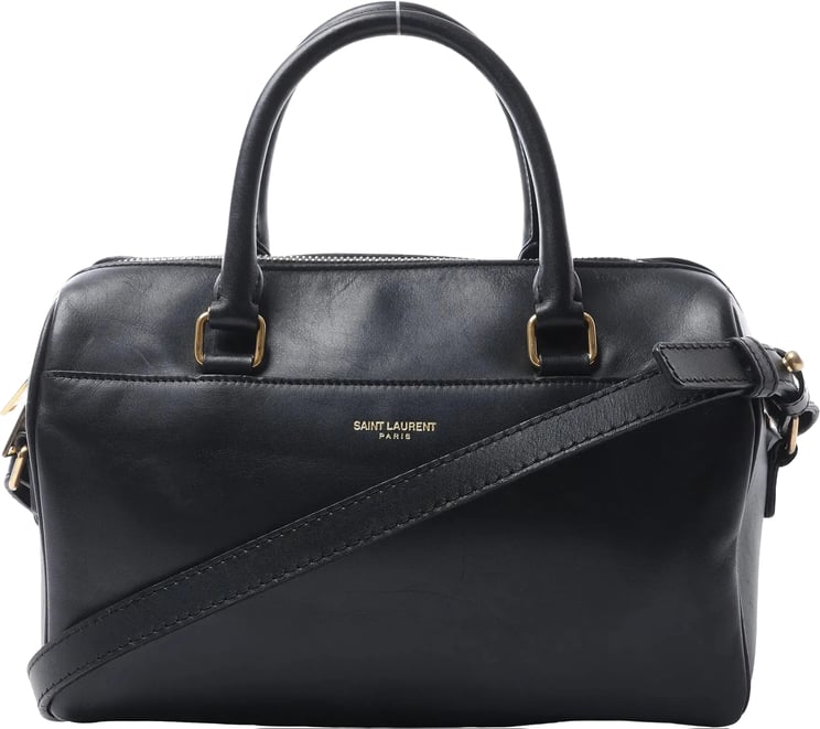 Saint Laurent Saint Laurent Paris Duffle Baby Leather 2Way Handbag in Black 330958