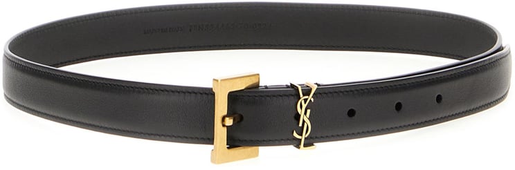 Saint Laurent Saint Laurent Black leather belt